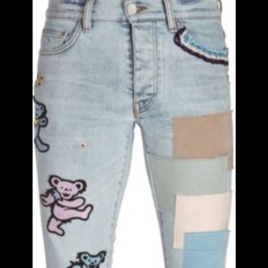Amiri X Ungrateful Dead Teddy Bear Patch Jeans